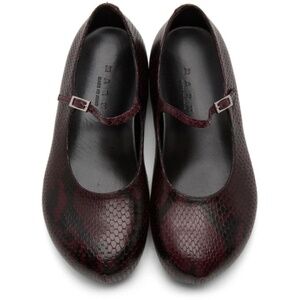 Marni burgundy snake ballerina mary jane flats  (new without box)